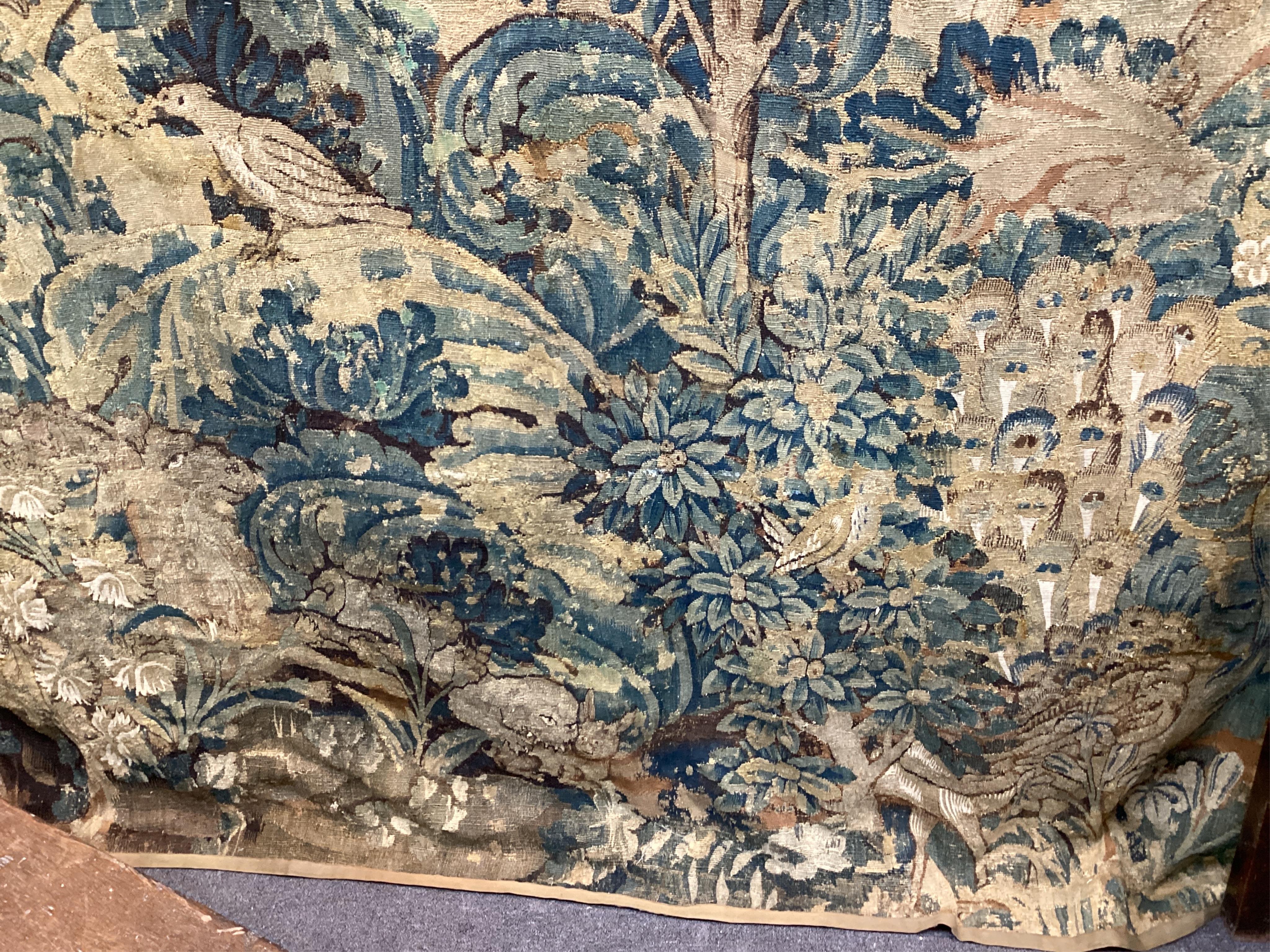 A 17th century Flemish verdure tapestry